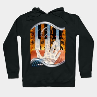 Piano C chord on fire Hoodie